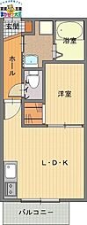 エルゴ 1LDKの間取図画像
