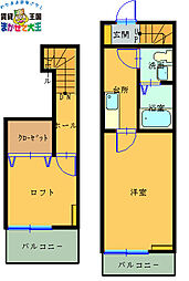 ソレイユ泉町 1SKの間取図画像