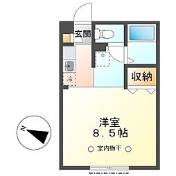 エクセレント・K ワンルームの間取図画像