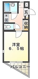 ボナール橋本 1Kの間取図画像