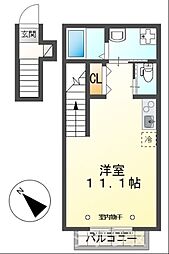 エクセレント谷野町 ワンルームの間取図画像