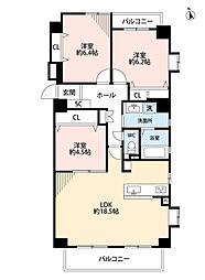 グローリアス平針第2 3LDKの間取図画像
