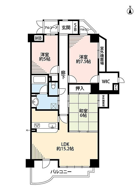 6階南東角部屋!南東からの採光で明るく、独立したお部屋も二部屋あり、様々なご家族の暮らしにフィットします