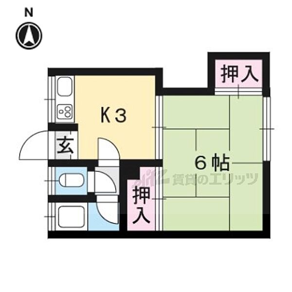 内外ビルディング 202｜京都府京都市左京区聖護院西町(賃貸マンション1K・2階・21.30㎡)の写真 その2