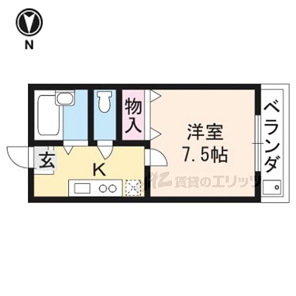 メゾン永楽 201｜京都府京都市東山区大仏南門通大和大路東入二丁目新瓦町東組(賃貸マンション1K・2階・24.00㎡)の写真 その2