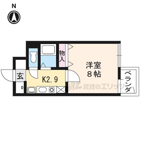 京都府京都市下京区西七条赤社町(賃貸マンション1K・3階・25.00㎡)の写真 その2