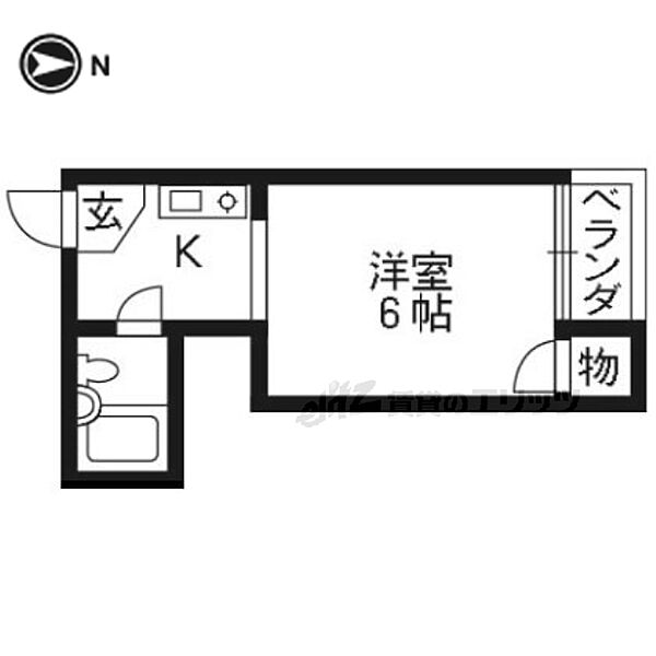 京都府京都市上京区堀川寺ノ内西入る妙蓮寺前町(賃貸マンション1K・4階・16.20㎡)の写真 その2