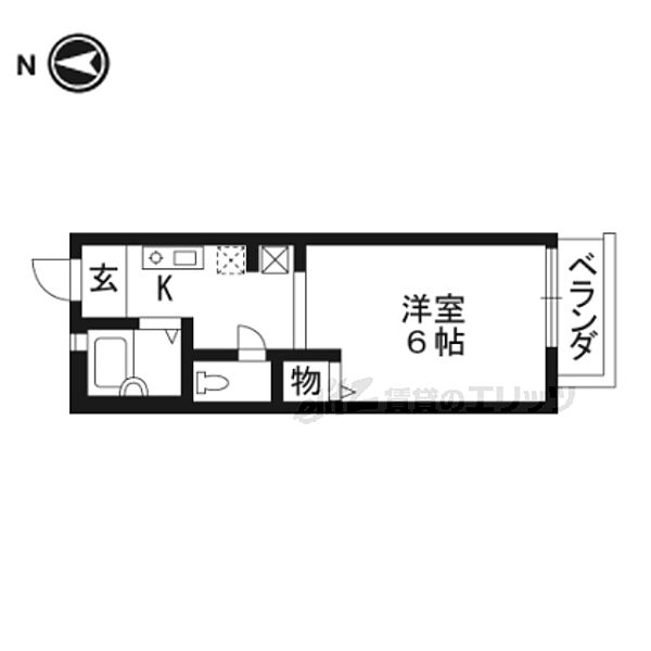 京都府京都市右京区西京極下沢町(賃貸アパート1R・1階・20.62㎡)の写真 その2