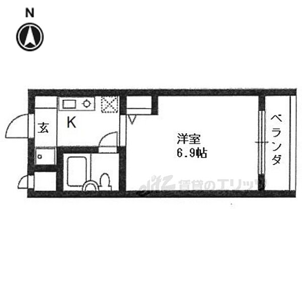 京都府京都市左京区田中大堰町(賃貸マンション1K・1階・19.80㎡)の写真 その2