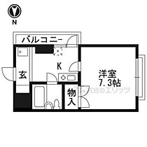 京都府京都市右京区西京極西池田町（賃貸マンション1K・3階・22.78㎡） その2