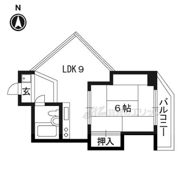 京都府京都市右京区西京極佃田町(賃貸マンション1DK・7階・26.50㎡)の写真 その2