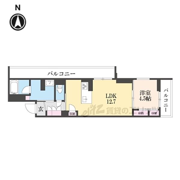 六条荘 302｜京都府京都市下京区西側町(賃貸マンション1LDK・3階・46.12㎡)の写真 その2