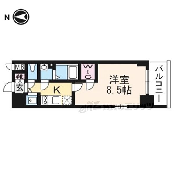 エスプレイス京都RAKUNAN ｜京都府京都市南区唐橋琵琶町(賃貸マンション1K・5階・27.15㎡)の写真 その2