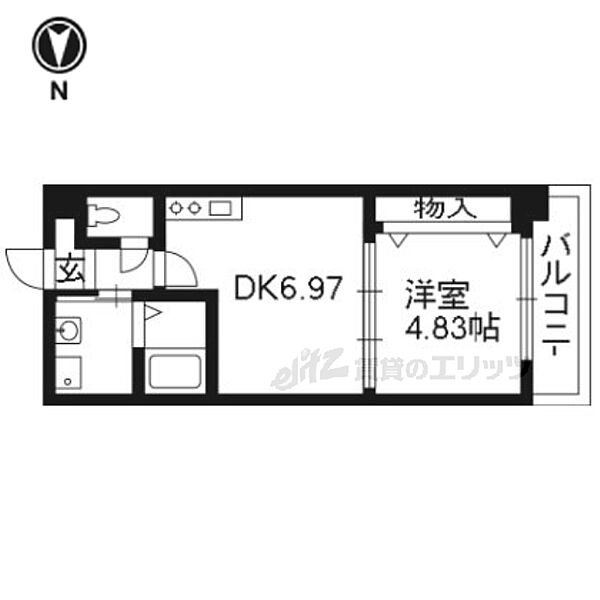 プログレスふなはし 506｜京都府京都市上京区堀川通上立売下る北舟橋町(賃貸マンション1DK・5階・29.40㎡)の写真 その2