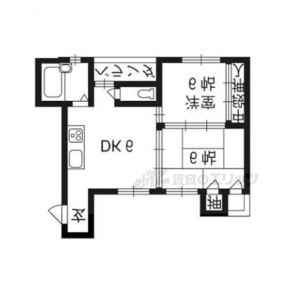 マンション丸高 502｜京都府京都市東山区本町通り五条上ル金屋町(賃貸マンション2DK・5階・35.64㎡)の写真 その2