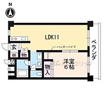 京都府京都市右京区西院六反田町（賃貸マンション1LDK・6階・44.55㎡） その2