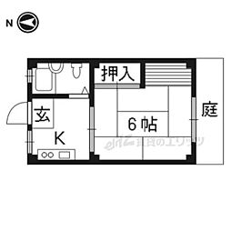 はるはな2 1Kの間取図画像