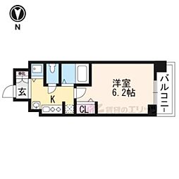 JR東海道・山陽本線 京都駅 徒歩14分の賃貸マンション 7階1Kの間取り