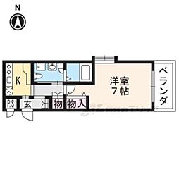 京都地下鉄東西線 二条駅 バス10分 千本上立売下車 徒歩5分の賃貸マンション 3階1Kの間取り