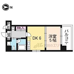 Ｇ−ｓｔａｇｅ京都油小路 2階1DKの間取り