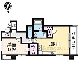 エステムプラザ東山邸 5階1LDKの間取り