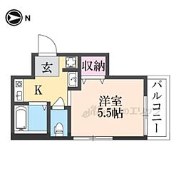 ラビスタ ワンルームの間取図画像