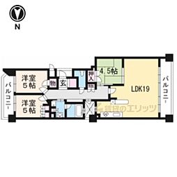 アールヴェール河原町二条 3LDKの間取図画像