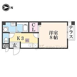 セレノ 1Kの間取図画像
