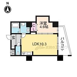 モンドール西院 1LDKの間取図画像