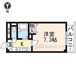 エデン御池 1Kの間取図画像