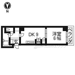ボンネール葵 1DKの間取図画像