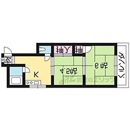 ネオハイム二条 2Kの間取図画像