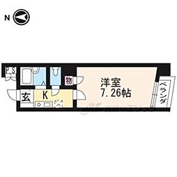 ベレーザ北野 1Kの間取図画像