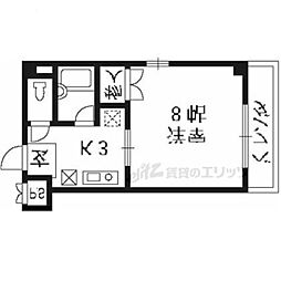 Stable梅津 1Kの間取図画像
