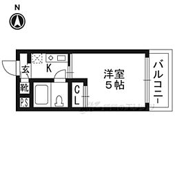メゾン・ド・パルファン 1Kの間取図画像