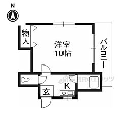昭和屋ビル 1Kの間取図画像