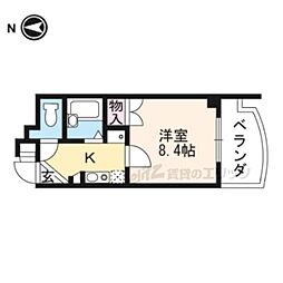 ヴォール・ベハーゲン 1Kの間取図画像