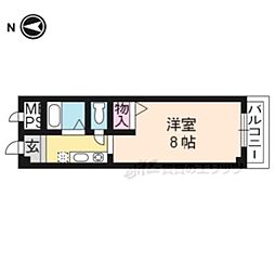 メゾン・ドパーク 1Kの間取図画像