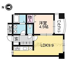ライフプラザ烏丸御池 1LDKの間取図画像