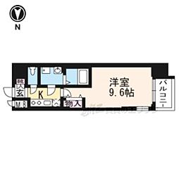 プレサンス京都洛南 1Kの間取図画像