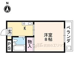 ハイツ華園 1Kの間取図画像