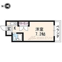 ソグノコート 1Kの間取図画像
