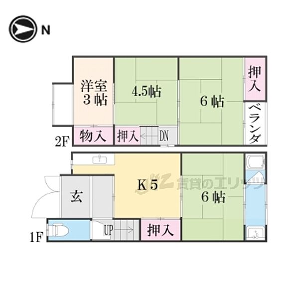 京都府京都市中京区壬生神明町(賃貸一戸建4DK・--・58.65㎡)の写真 その2