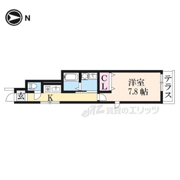 ルミエール聖護院Ｗｅｓｔ 102｜京都府京都市左京区聖護院中町(賃貸アパート1K・1階・28.00㎡)の写真 その2