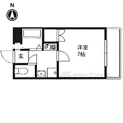 グレーシー西ノ京 4階1Kの間取り