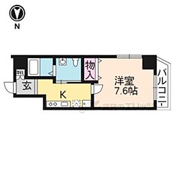 Ｋ・ＣＡＳＡ大宮 7階1Kの間取り