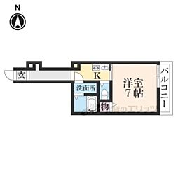 Ｓｕｐｒｅｍｅ浄土寺 3階1Kの間取り