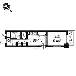 阪急京都本線 京都河原町駅 徒歩1分の賃貸マンション 12階1DKの間取り