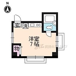 ヴィラ・ジュエル ワンルームの間取図画像