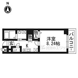 エスト堀川 1Kの間取図画像